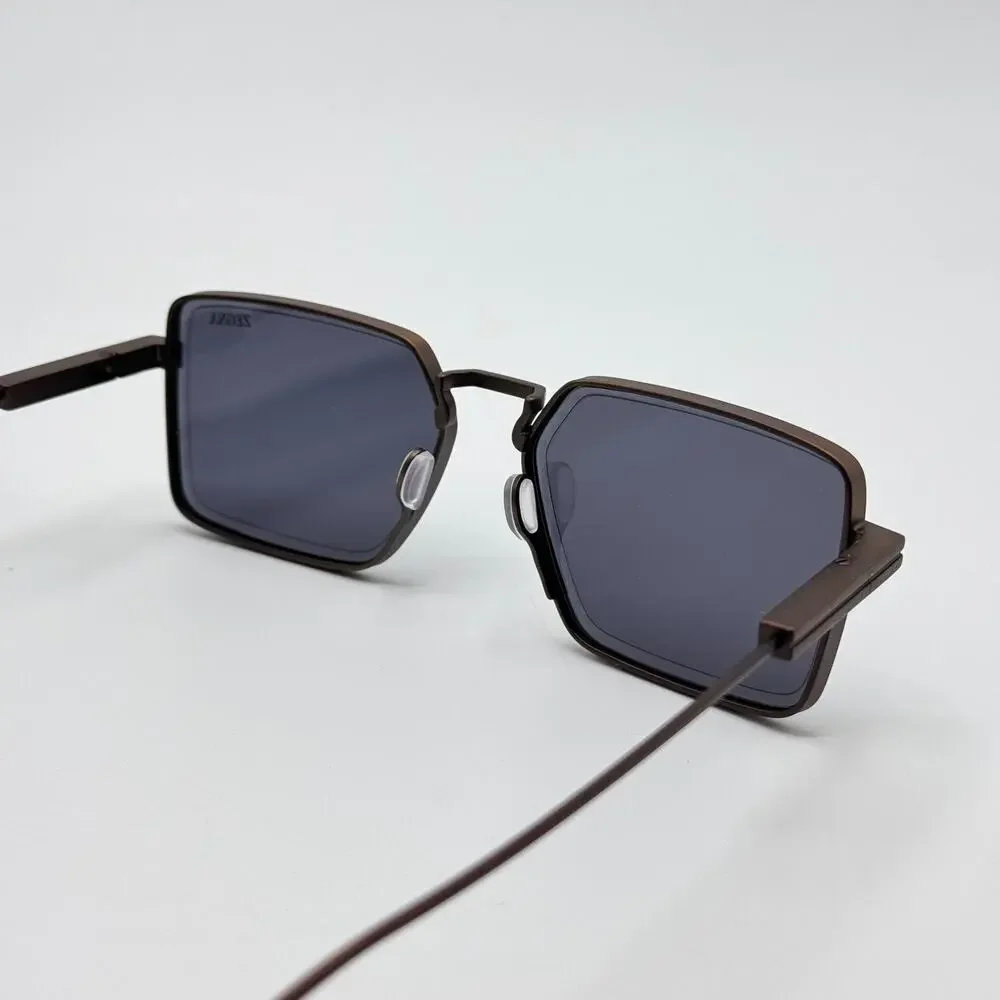 Ermenegildo Zegna Sunglasses EZ0243 38A Dark Bronze Frame Gray Lens 56-16-145